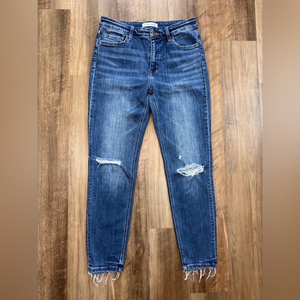 Flying Monkey Medium Blue Distressed Skinny Jeans, size 30 - Picture 3 of 13